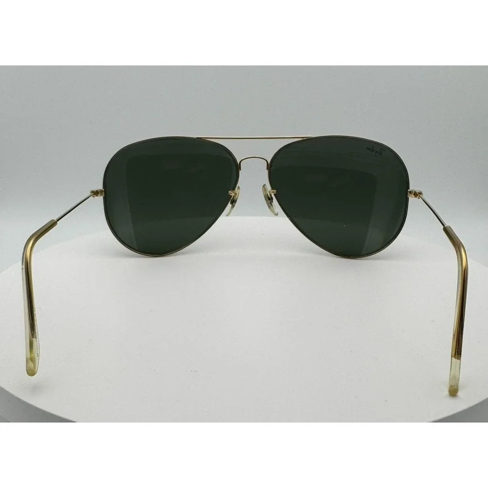 Vintage Ray-Ban Aviator USA Gold Green Lenses 64[]14 Bausch & Lomb w/Case
